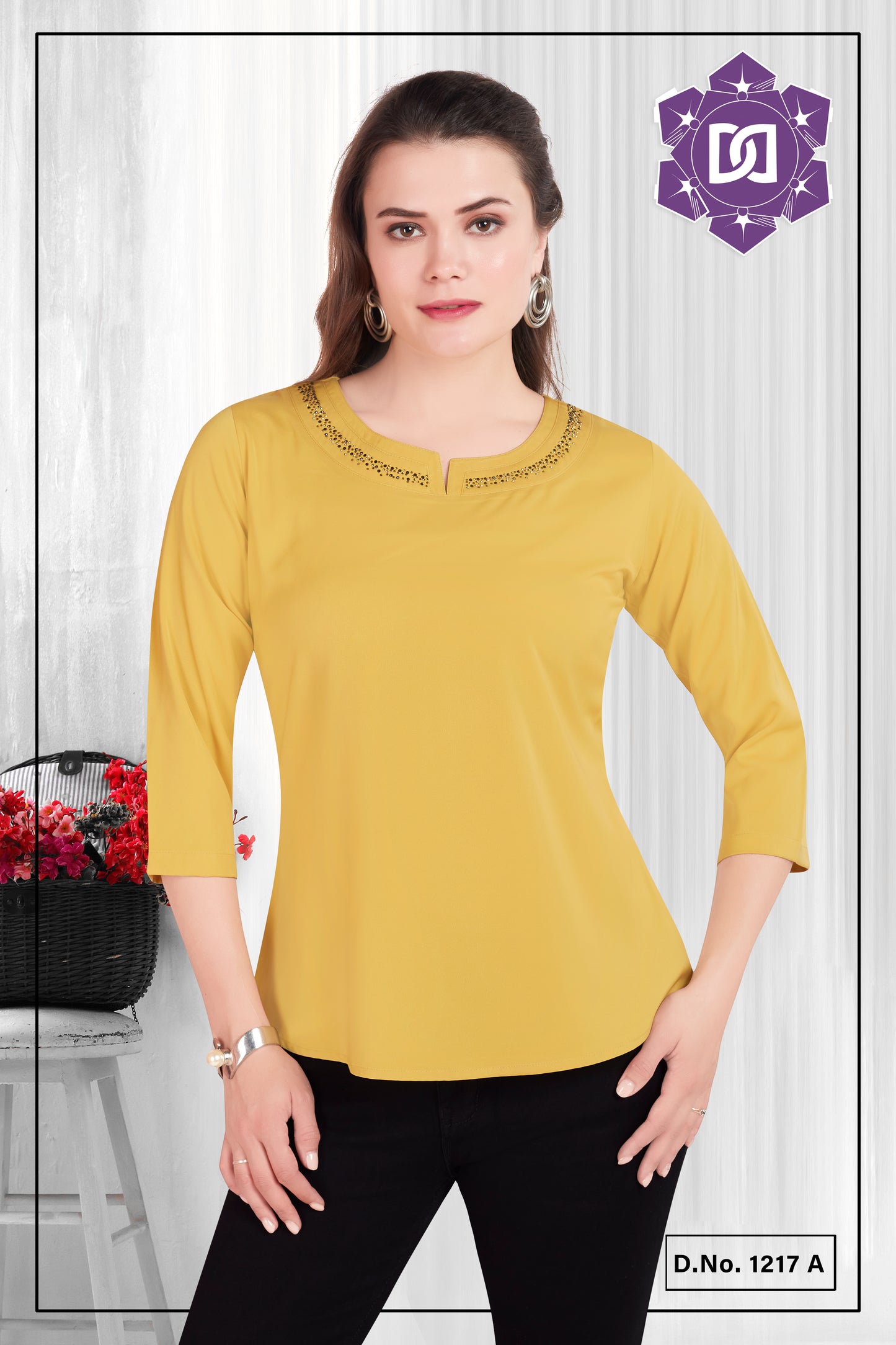 Classic Diamond work Women top