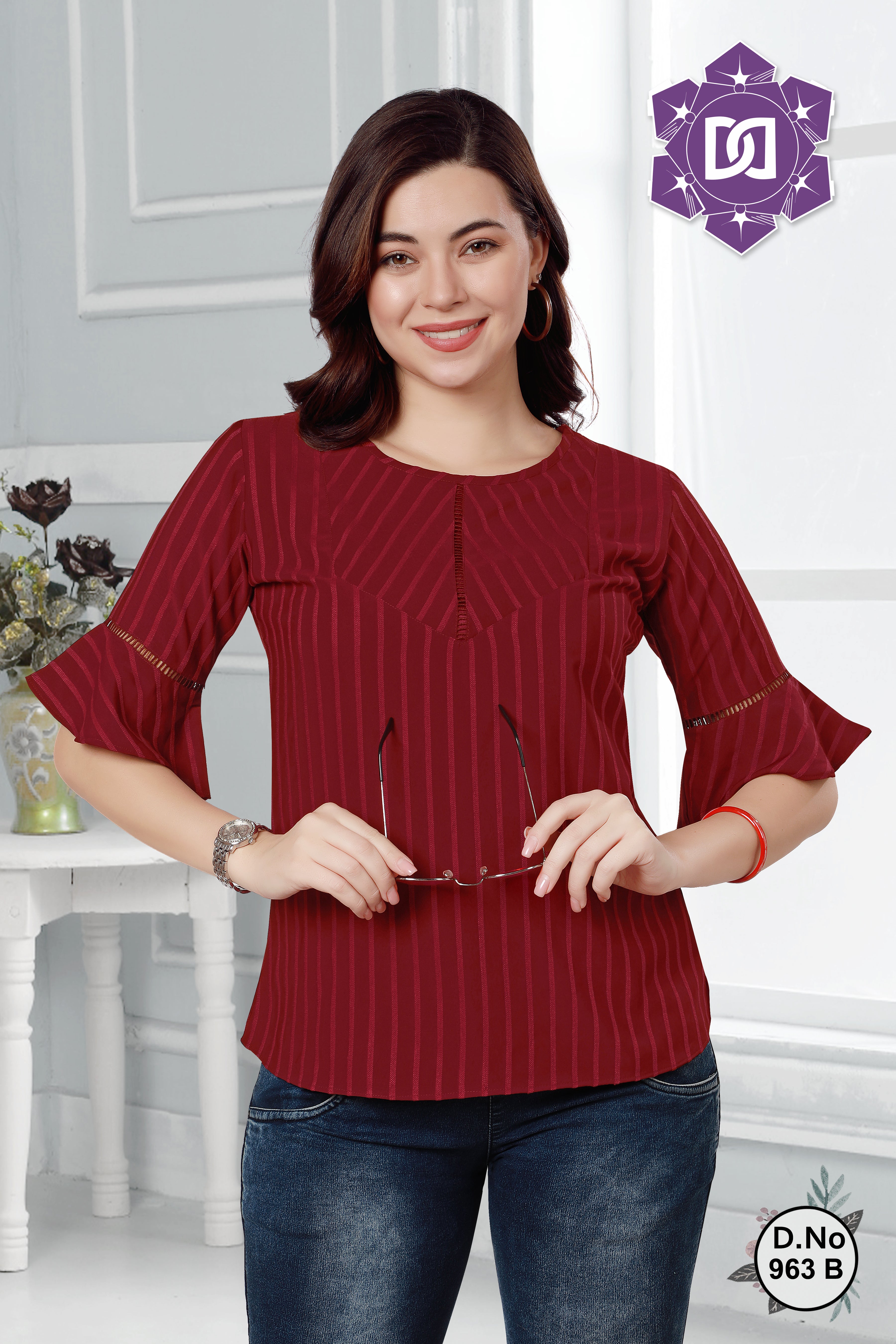 Regular Fit Western Top For Women and  Girls
